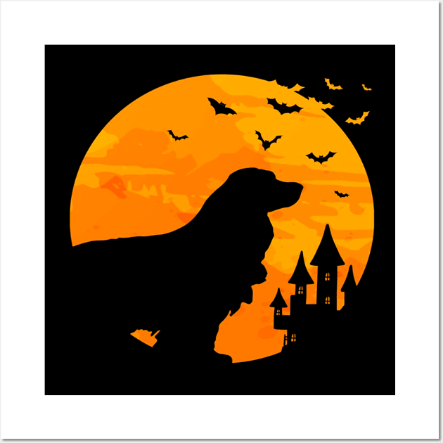 Cocker Spaniel Tee Scary Halloween Wall Art by klausgaiser